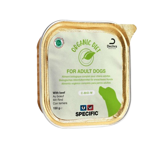 Specific - C-Bio-W Organic Diet With Beef 5 x 150 g - Hund - Hundmat & hundfoder - ZOO.se