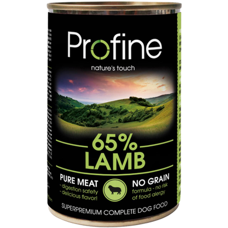 Dog Wet Food Cans 65% Lamb With Hearts 400 g - Hund - Hundmat & hundfoder - Våtmat & Våtfoder för hund - Profine - ZOO.se