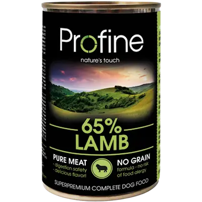 Dog Wet Food Cans 65% Lamb With Hearts