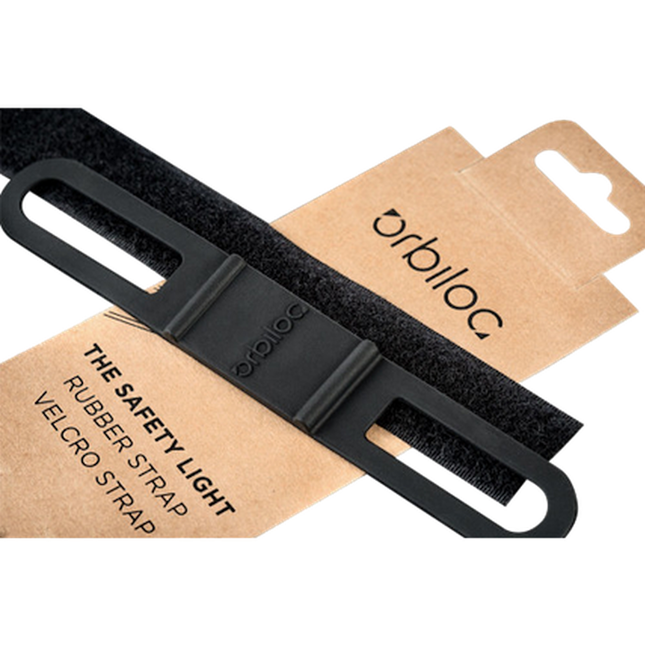 Dual Accessories Straps Kit Rubber Strap and Velcro Strap - Attachment For Safety Light LED Black 1 st