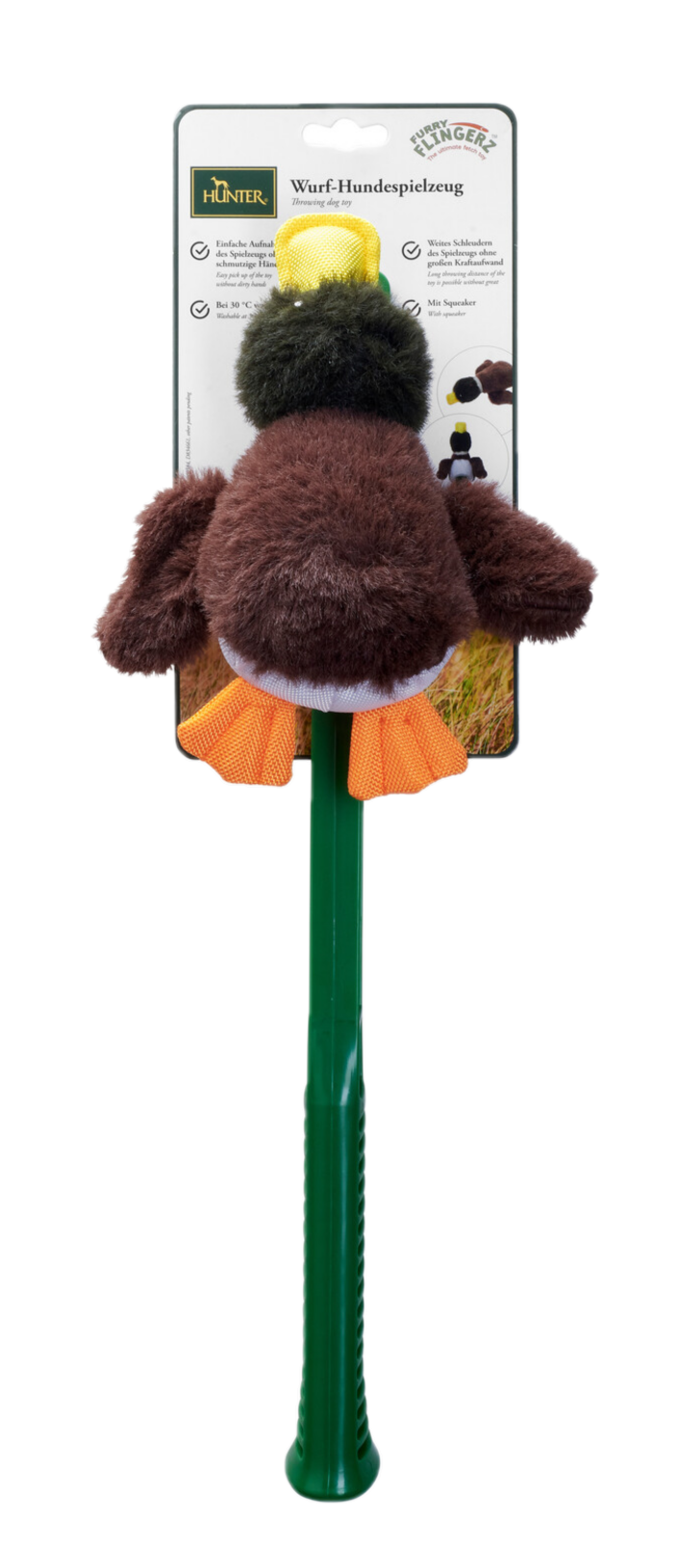 Hunter - Dog Toy Flingerz Furry Duck With Launcher - Hund - Hundleksaker & Spel - ZOO.se