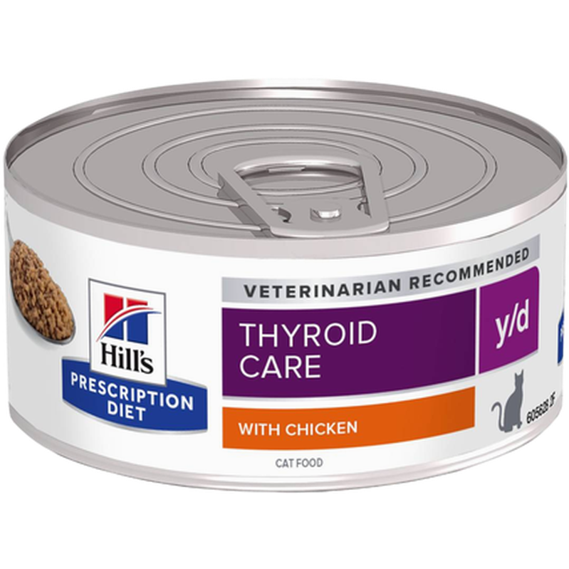 Hill's Prescription Diet Feline - y/d Thyroid Care Chicken Canned - Wet Cat Food 156 g - Katt - ZOO.se