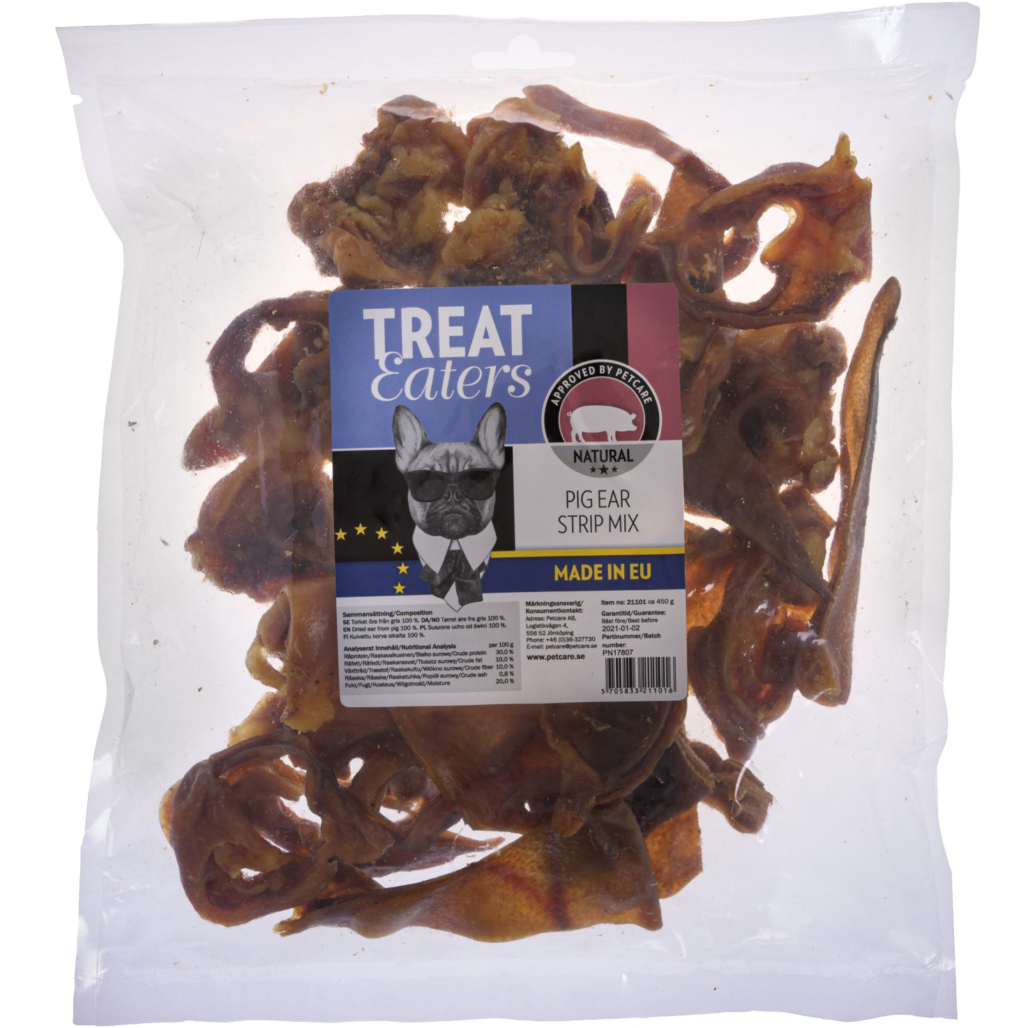 Treateaters Pig Ears Strip Mix 450 g ZOO.fi