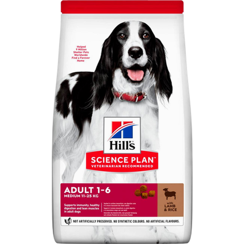 Adult Medium Lamb & Rice - Dry Dog Food 2,5 kg - Hund - Hundmat & hundfoder - Torrfoder för hund - Hills Science Plan - ZOO.se