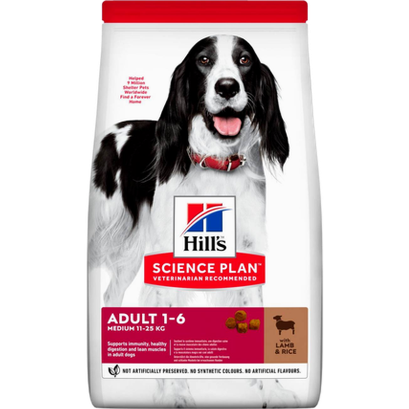 Adult Medium Lamb & Rice - Dry Dog Food 14 kg - Hund - Hundmat & hundfoder - Torrfoder för hund - Hills Science Plan - ZOO.se