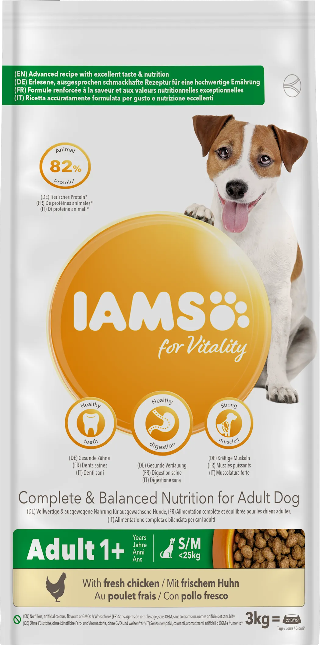 IAMS Dog Adult S_M Chicken 3 kg - front.png