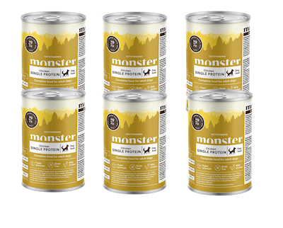 Preview of Monster Pet Food Dog Adult Single Chicken Burk 400 g x 6