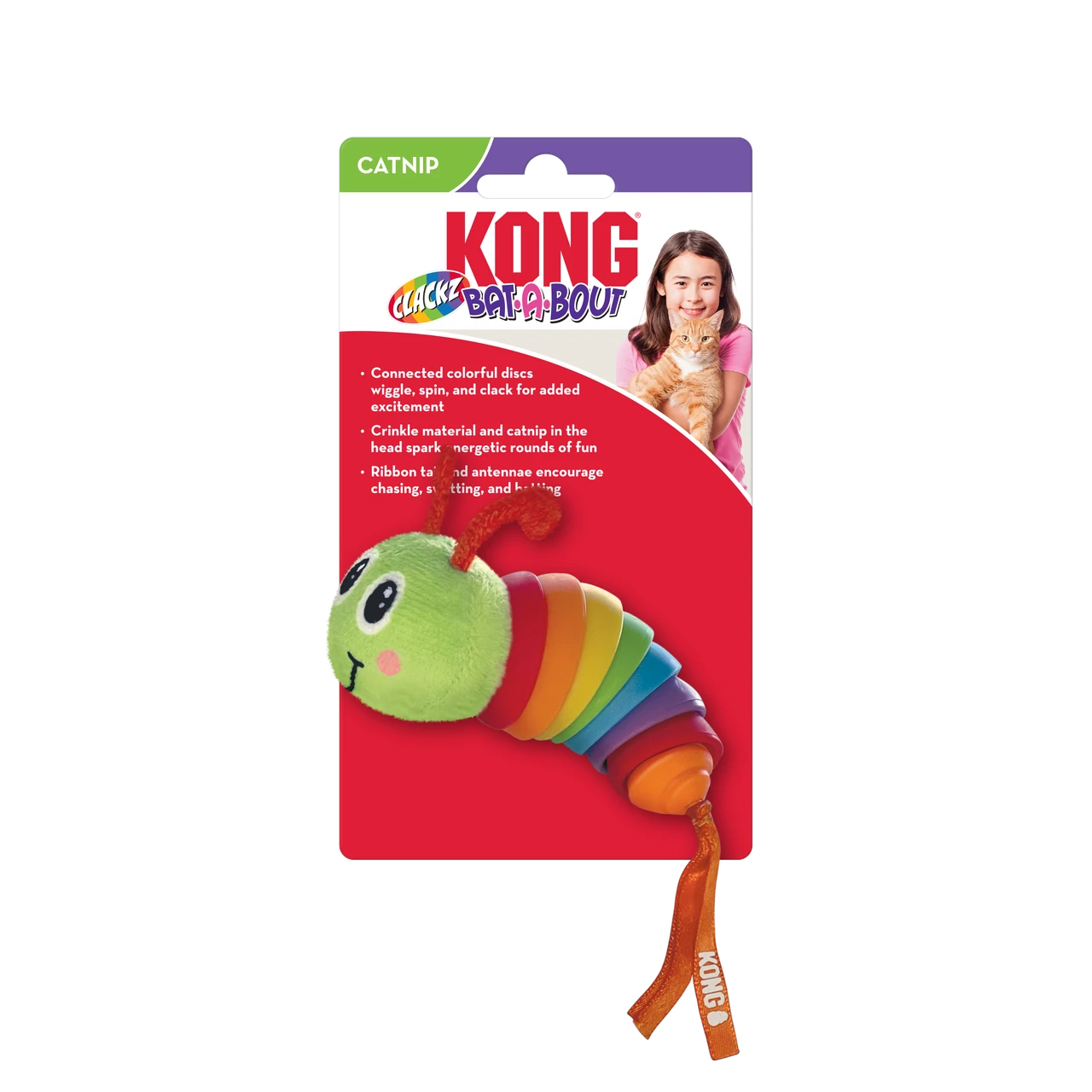 Kong Kong Kattleksak Bat-A-Bout Clackz 13,5 x 4,5 x 3 cm