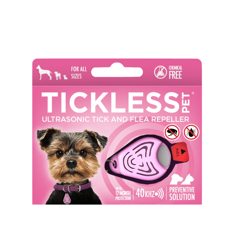 Pet Ultrasonic Tick and Flea Repeller Rosa - Hund - Hundvård & Tillskott - Mot Ohyra & Fästingar, Katt - Kattvård & Tillskott - Fästingmedel & skydd mot ohyra hos katt - Tickless - ZOO.se