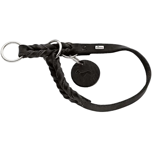 Dog Training Collar Solid Education Black M-L - Neck 45-50cm