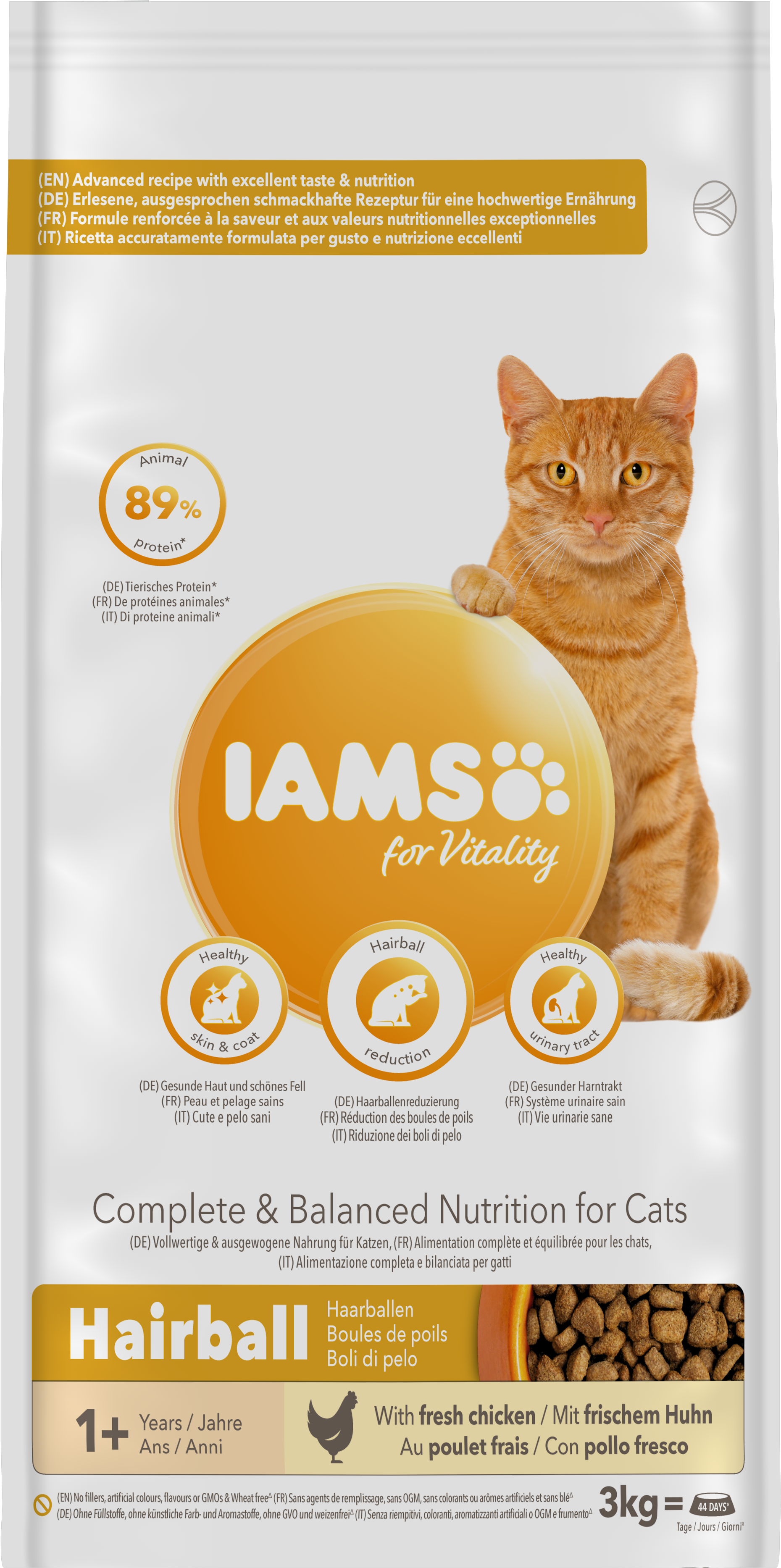 IAMS Cat Hairball Chicken 3 kg - front.png