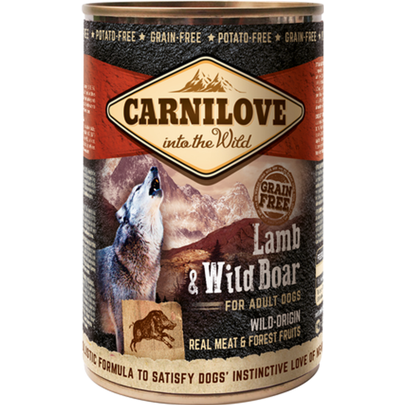 Carnilove - Dog Wild Meat Lamb & Wild Boar 400 g - Hund - Hundmat & hundfoder - ZOO.se