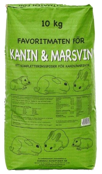 Kanin- og marsvinfôr 10 kg - Smådyr - Fôr & høy til smådyr - Pellets - Carrier