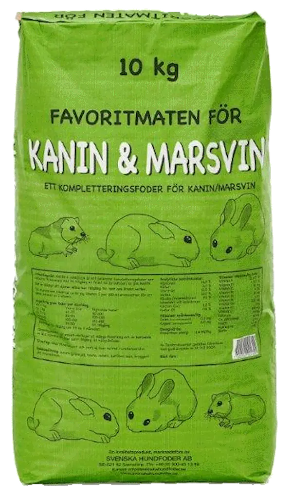 Kanin- og marsvinfôr 10 kg