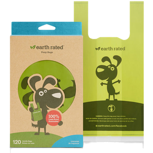 Earth Rated - Eco-Friendly Bags Easy-Tie Handle Unscented Green 120 st - Hund - ZOO.se