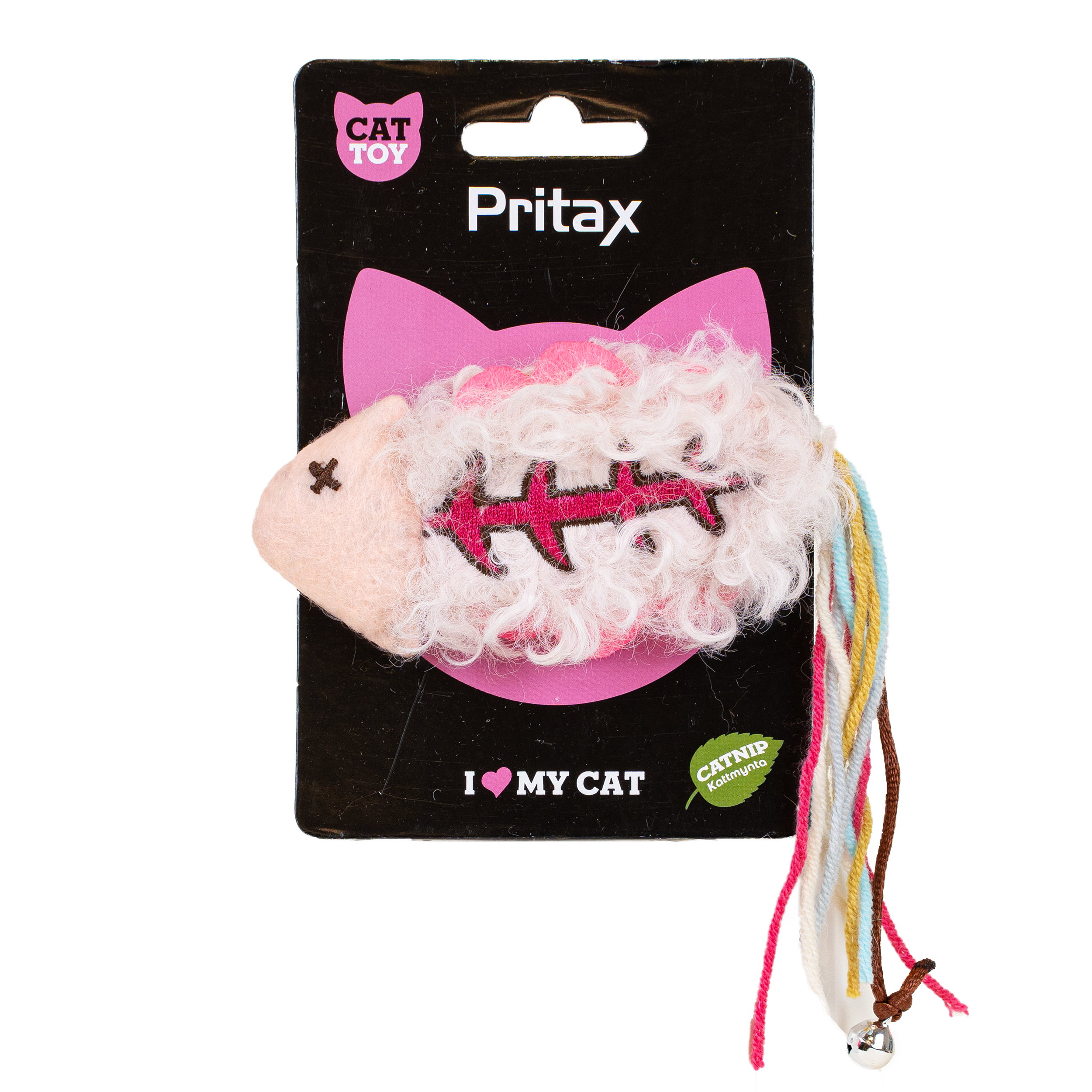 Pritax - Kattleksak Fiskben Ursula, 20x6x1,5cm, Flerfärgad - Katt - Kattleksaker - ZOO.se