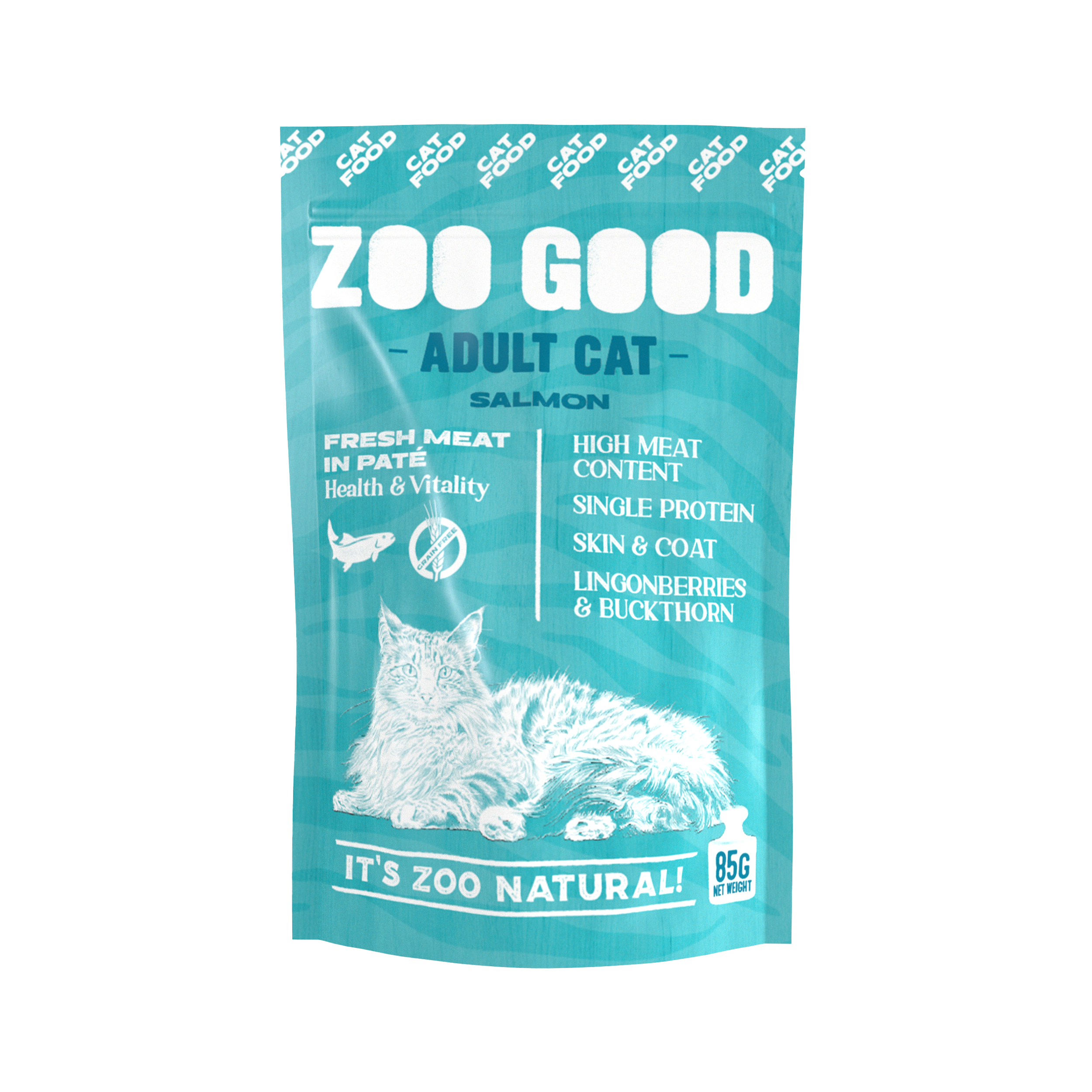 Cat Adult Salmon Pouch 12 x 85 g