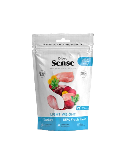 DIBAQ - Sense Dog Snack Light weight Turkey 100 g - Hund - Hundgodis - ZOO.se