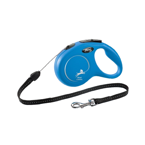 Flexi - Rullkoppel New Classic Cord 8m, S max 12kg, Blå - Hund - Hund - ZOO.se