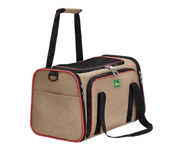 Dog & Cat Carrier Bag Sydney Tan/Red 48x28x28cm