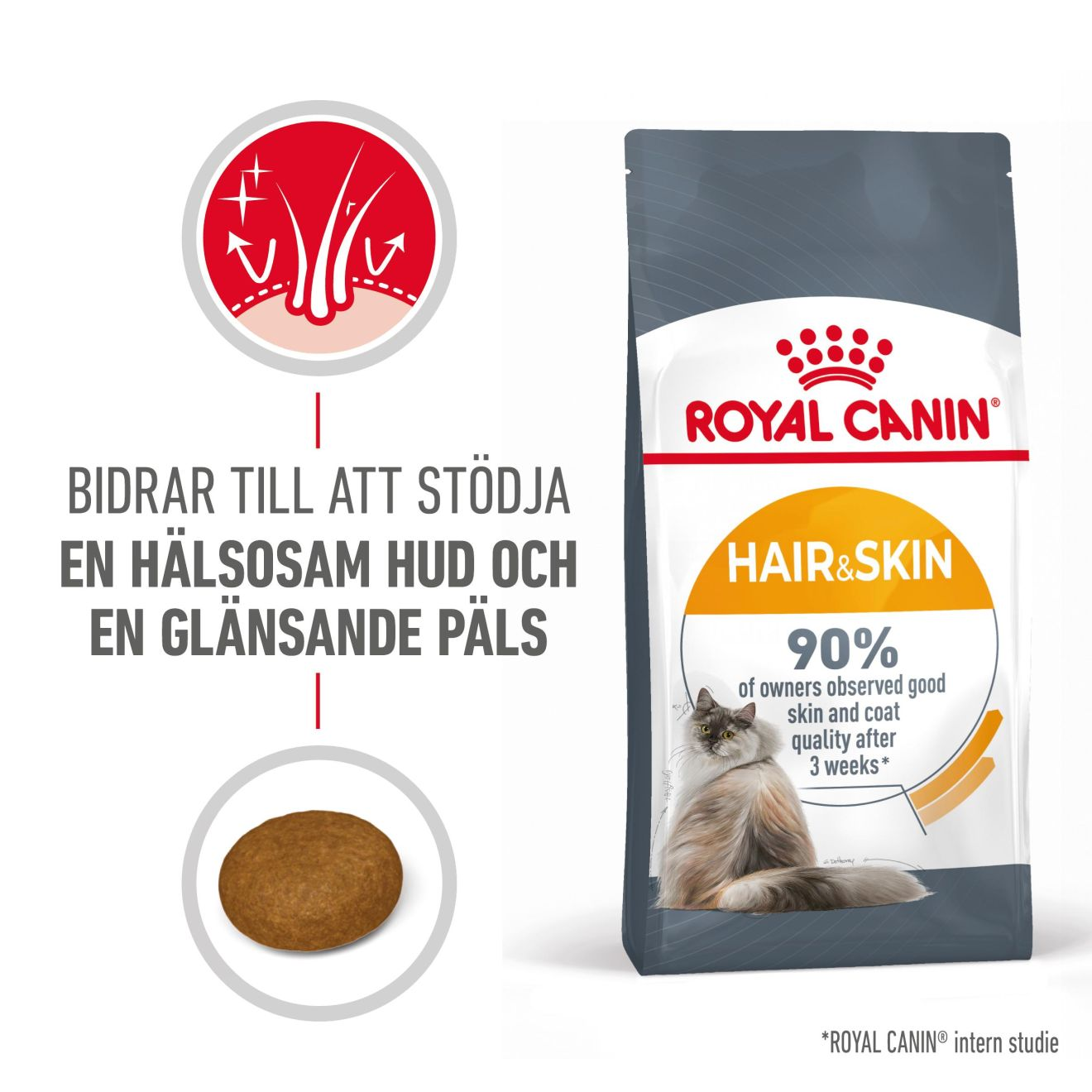 Hair & Skin Care Adult Torrfoder för katt 10 kg