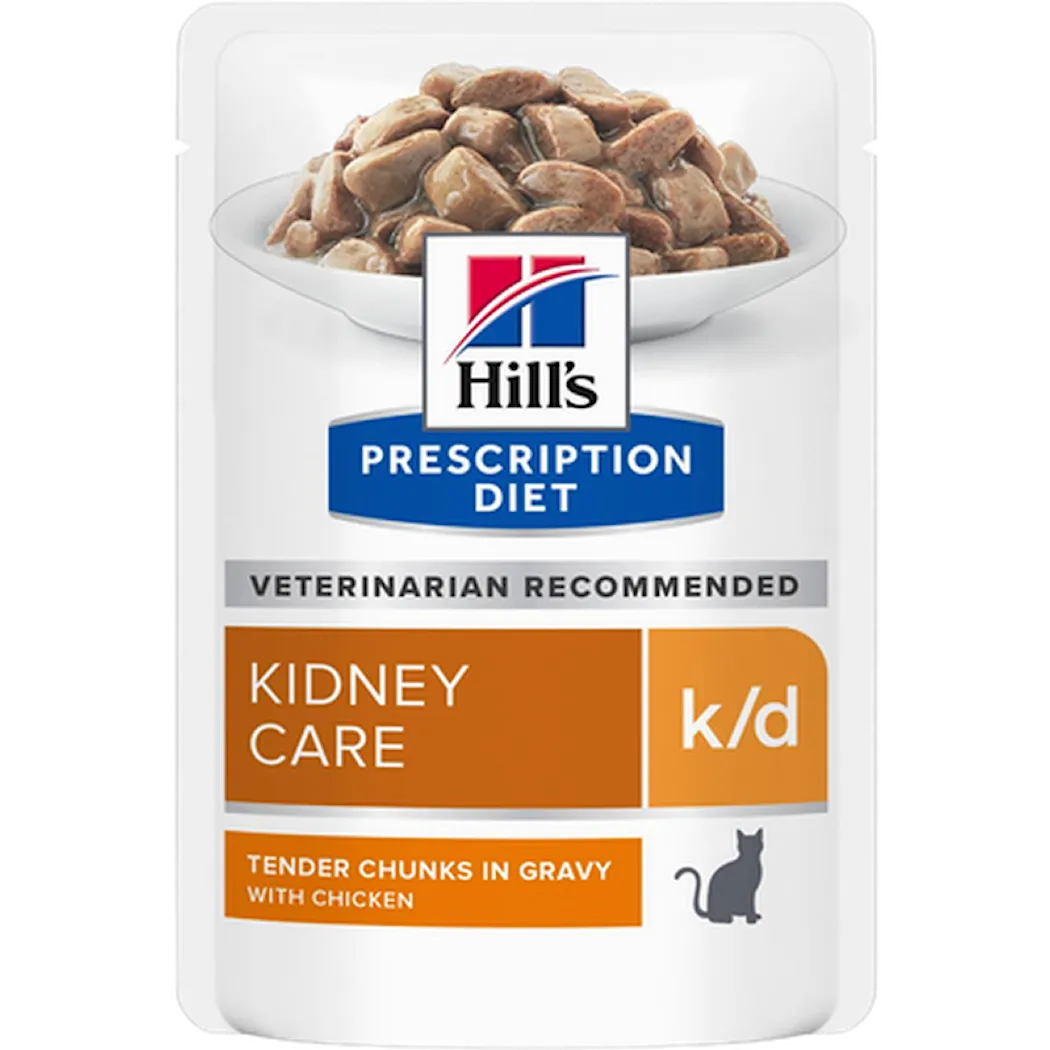 Hill's Prescription Diet Feline k/d Kidney Care Chicken Pouch 12x85g