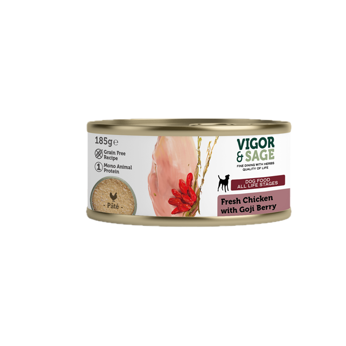 Vigor & Sage Vigor & Sage Goji Berry & Fresh Chicken 185 g