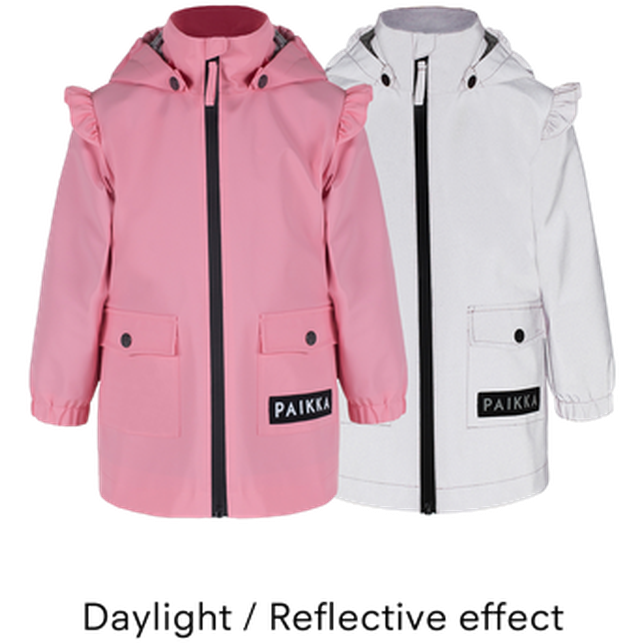 PAIKKA Human Visibility Raincoat Pink Kids