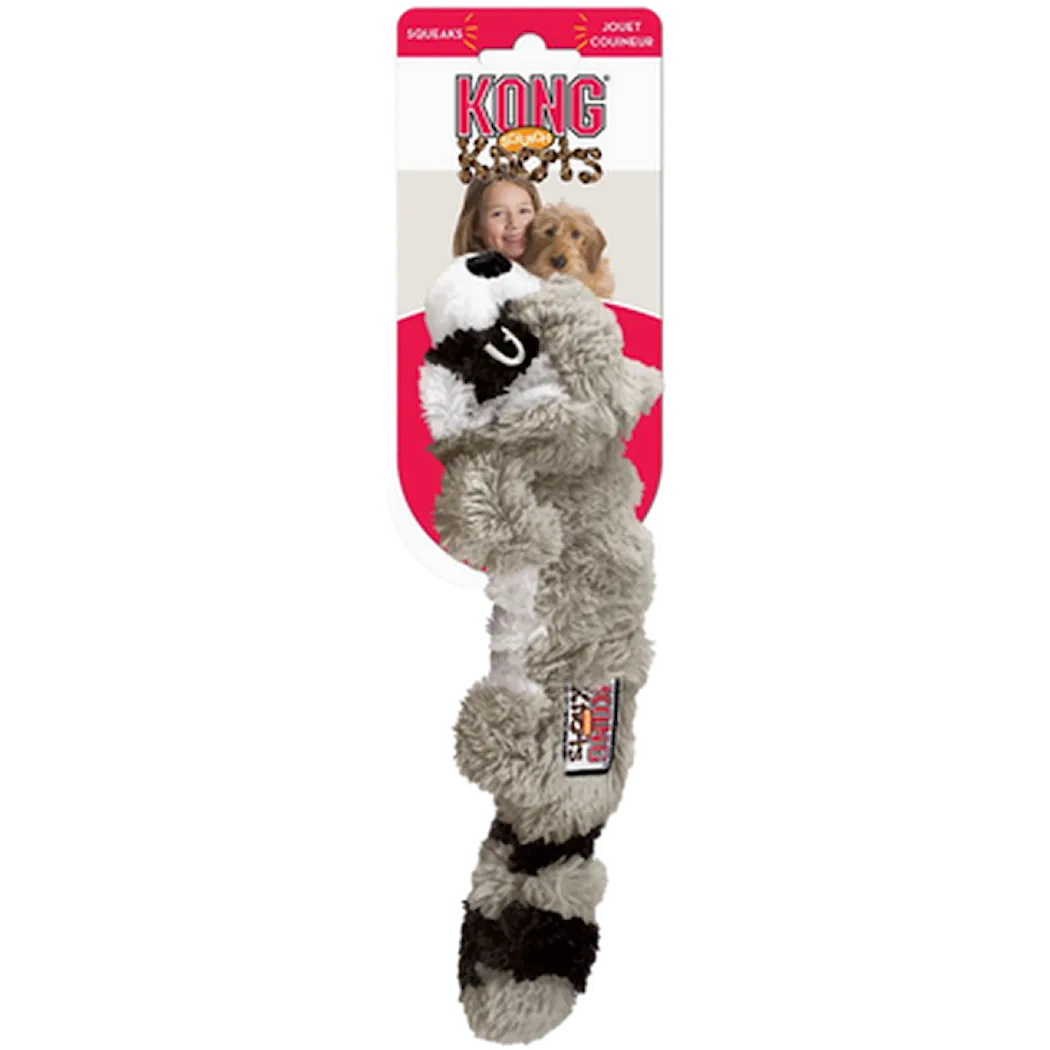 Kong Scrunch Knots Raccoon Dog Toy