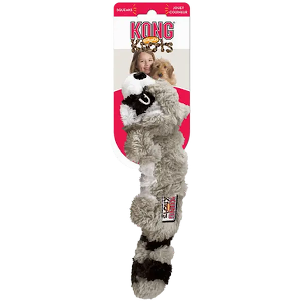Scrunch Knots Raccoon Dog Toy