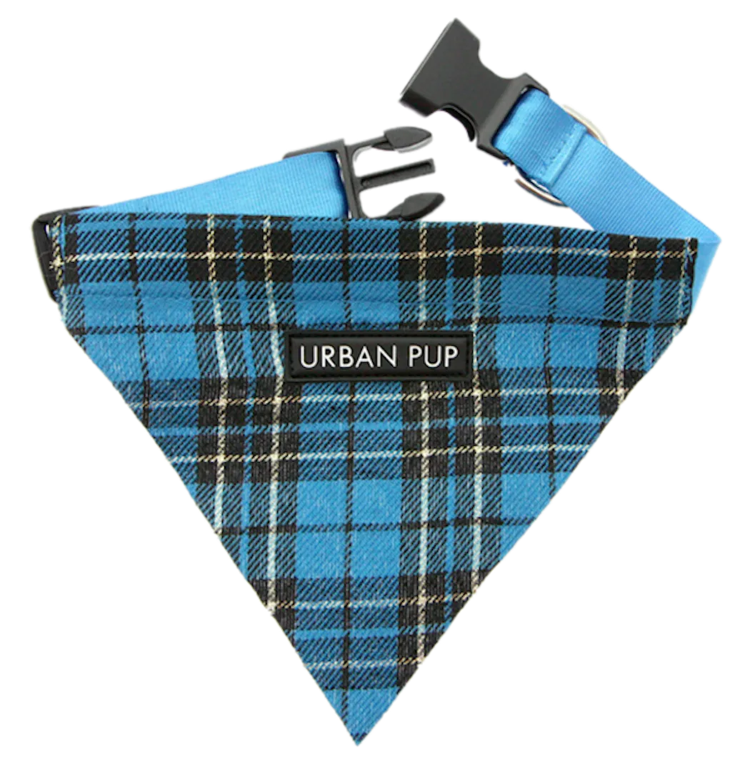 Urban Pup Bandana Tartan sininen