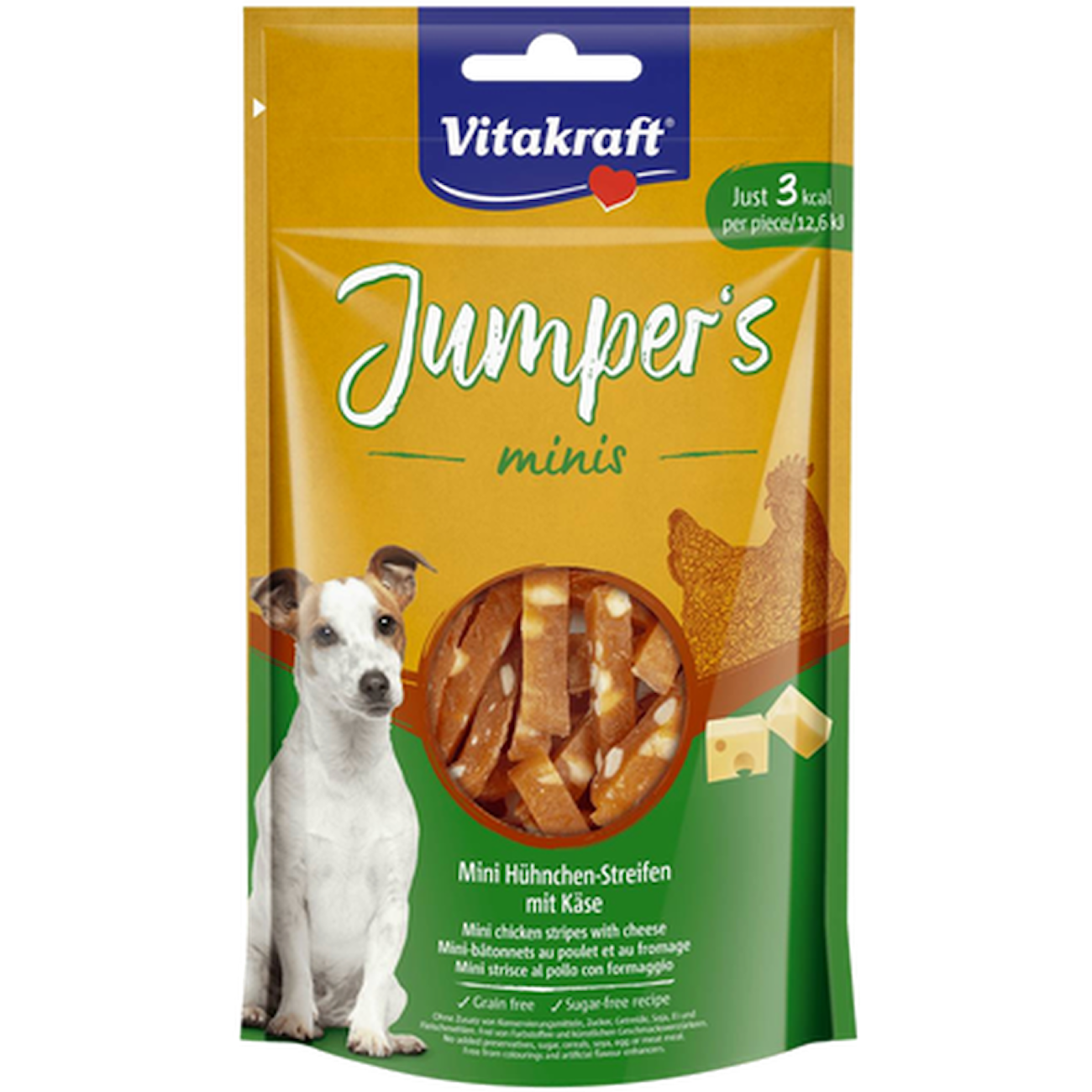 Dog Jumpers Minis Chicken-Cheese Yellow 80 g