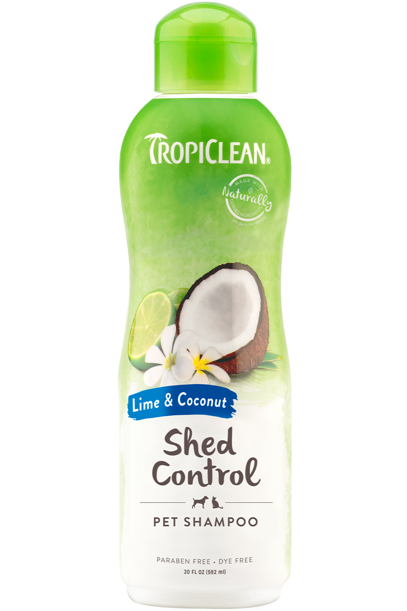 Lime & Coconut Shed Control Shampoo for Pets 355 ml - Hund - Pälsvård Trim & Hundbad - Hundschampo - TropiClean - ZOO.se