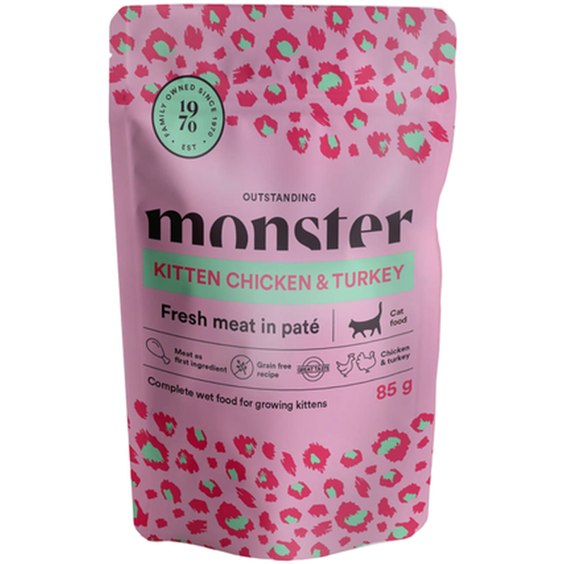 Cat Pouches Kitten Chicken & Turkey 85 g x 8 st  Portionspåsar