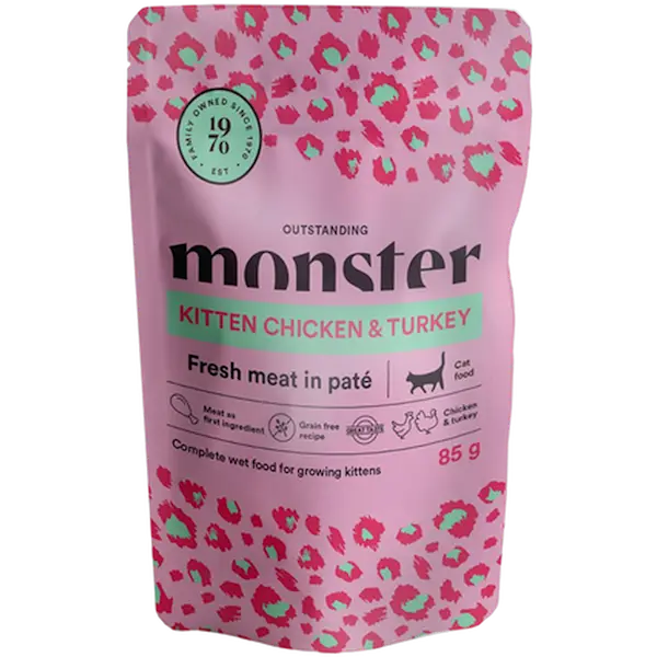 Cat Pouches Kitten Chicken & Turkey Pink 85 g x 8 st