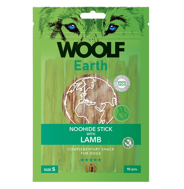 WOOLF Earth Noohide Stick with Lamb S 90g
