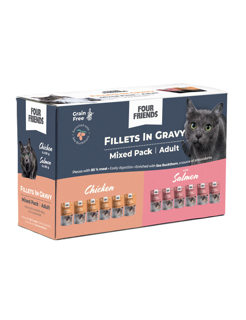 FourFriends Cat Adult in Gravy Mix 12-pack
