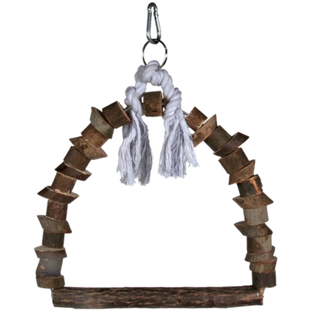 Trixie Natural Living Arch Swing Wood & Rope Brown 15 x 20 cm