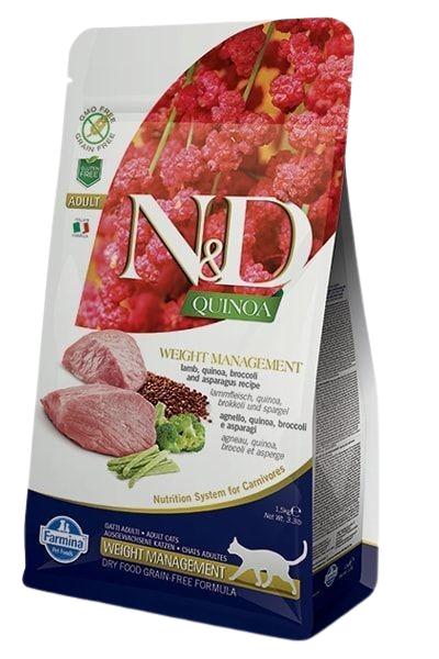 Cat N&D Quinoa Weight Management Lamb Adult 1,5 kg