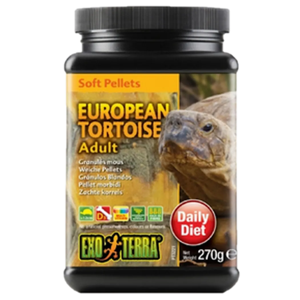 Exoterra European Tortoise Adult - Soft Pellets Black 270 g