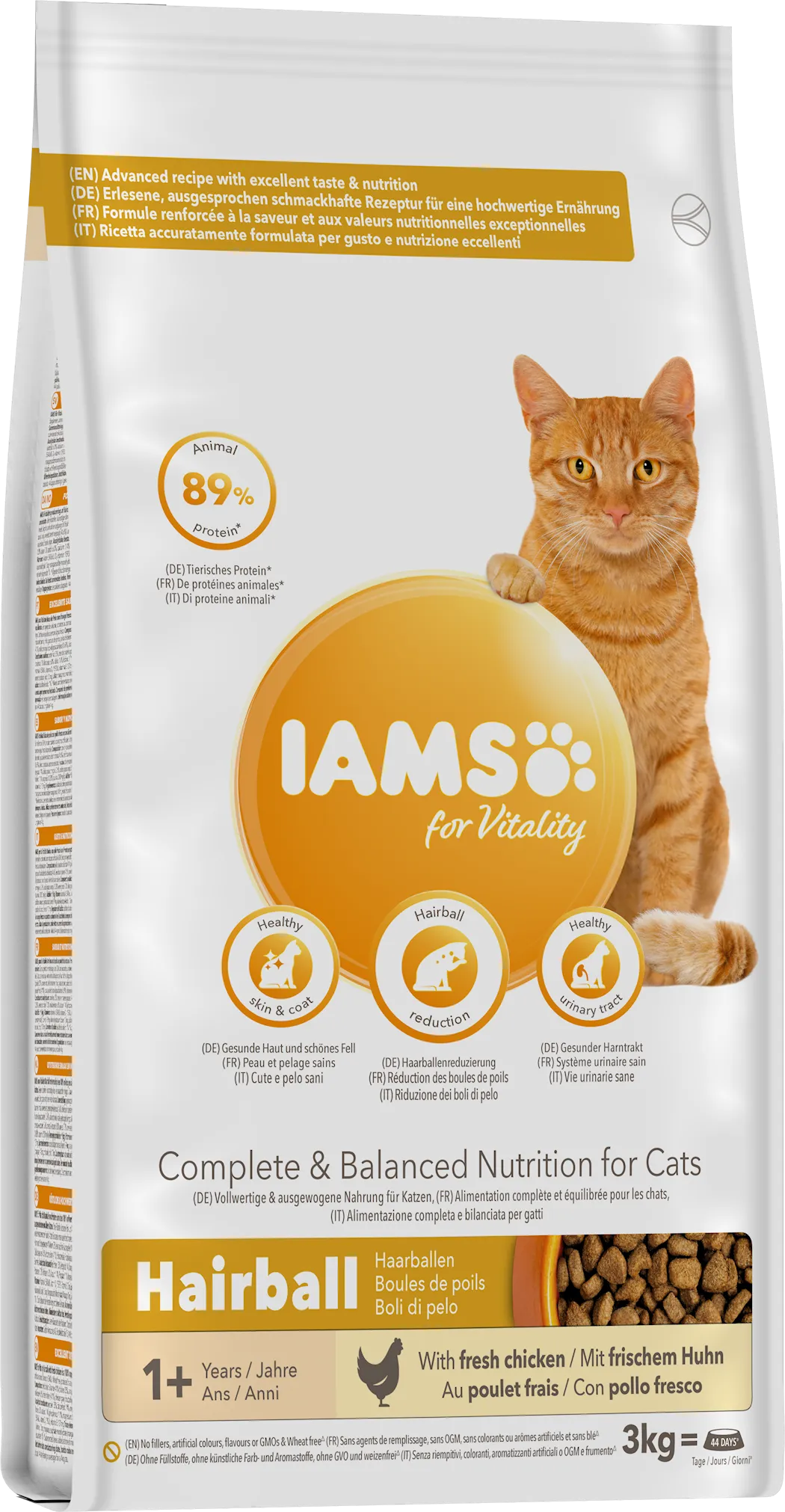IAMS Cat Hairball Chicken 3 kg - right.png