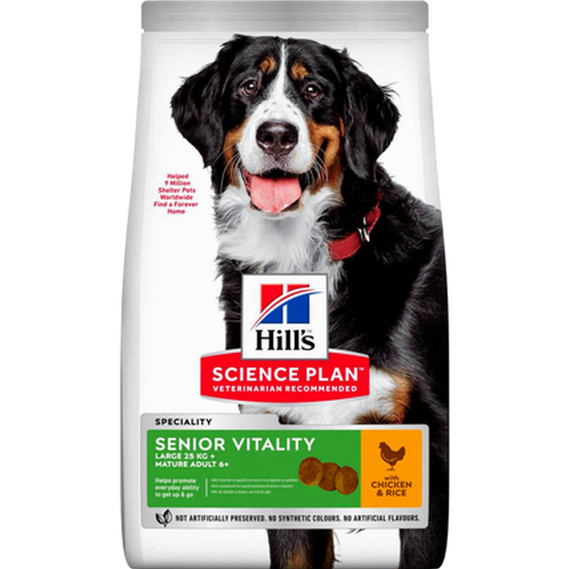 Senior Vitality Adult 6+ Large Chicken - Dry Dog Food 14 kg - Hund - Hundmat & Hundfoder - Torrfoder för hund - Hills Science Plan - ZOO.se