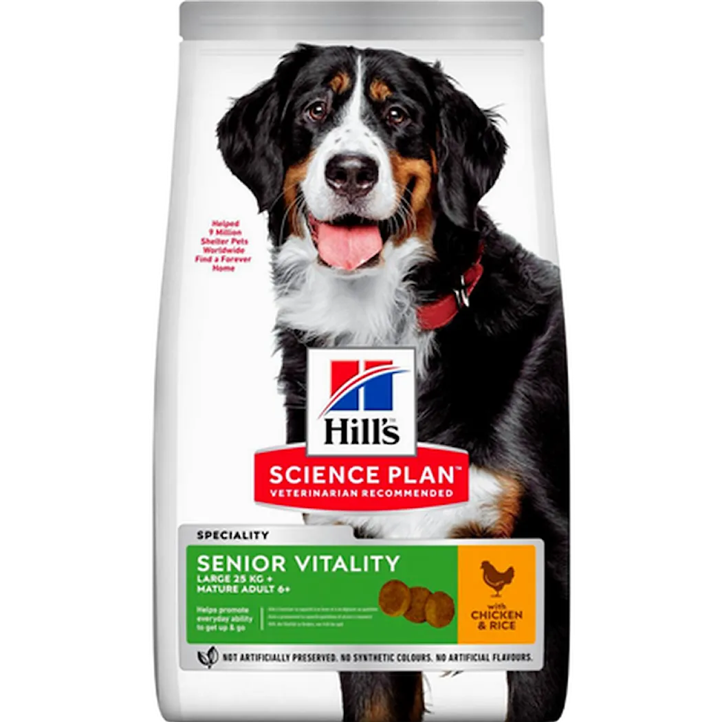 Hills Science Plan Senior Vitality Adult 6+ Large Chicken - Dry Dog Food 14 kg