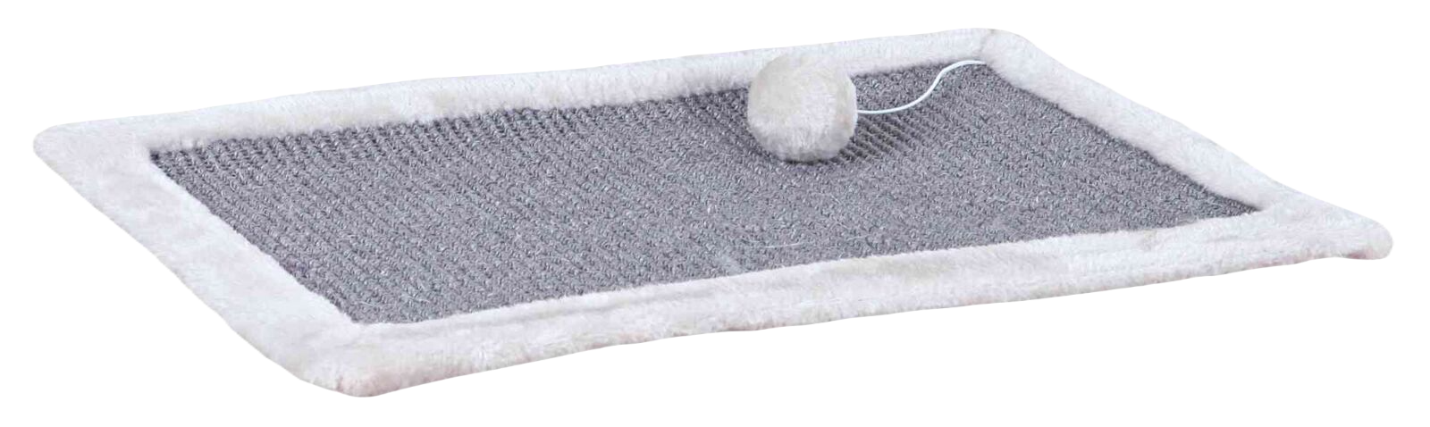 Klösmatta m plyschkant, 55x35 cm lj.grå