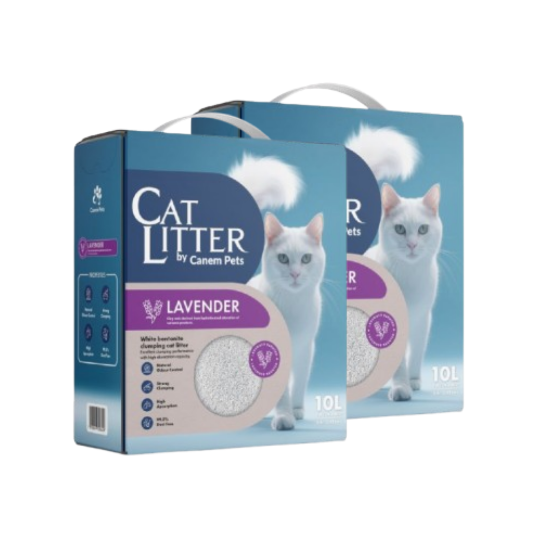 Kattsand med lavendel 2x10L