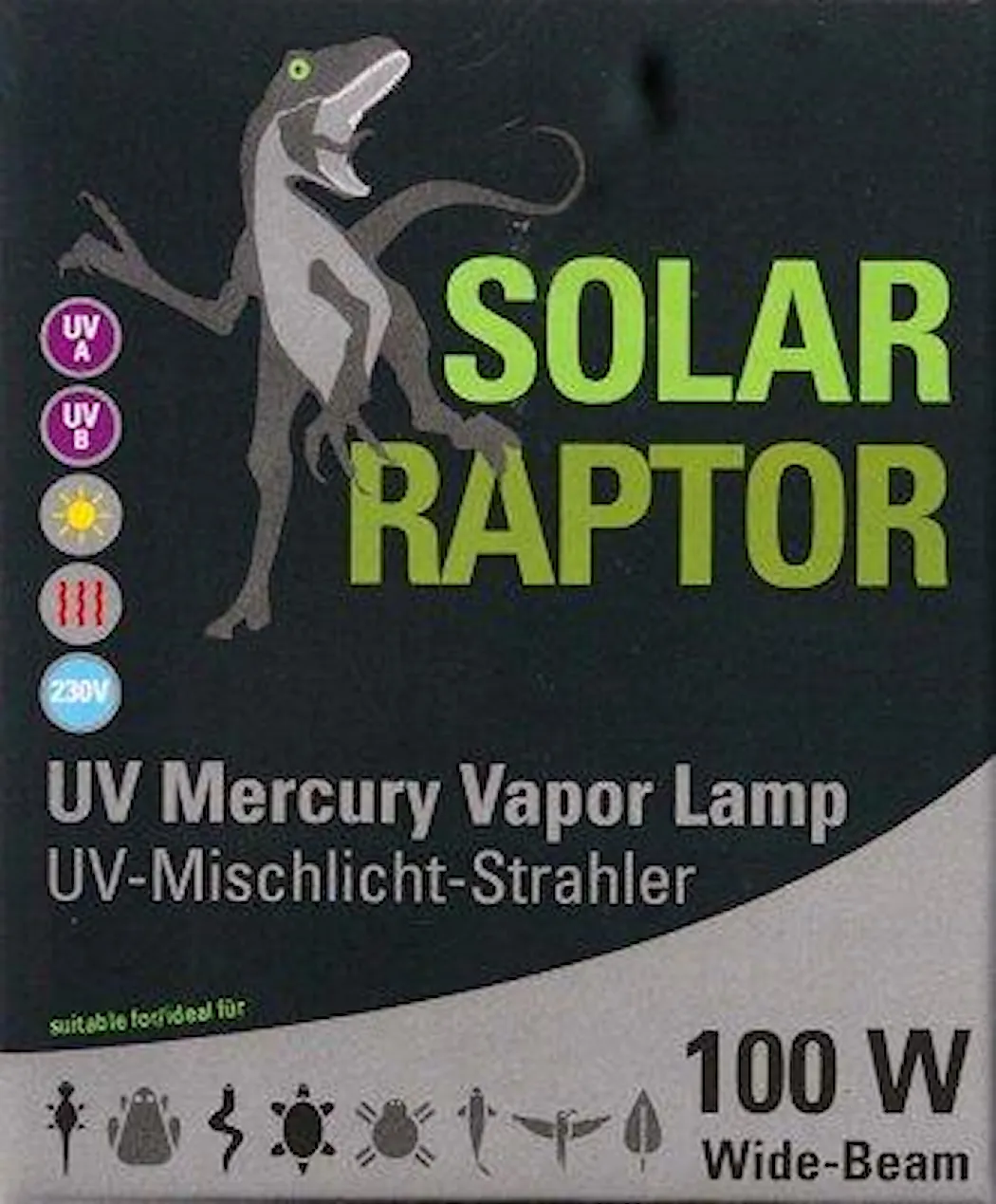 UV Mercury Vapor Lamp Black 100 W