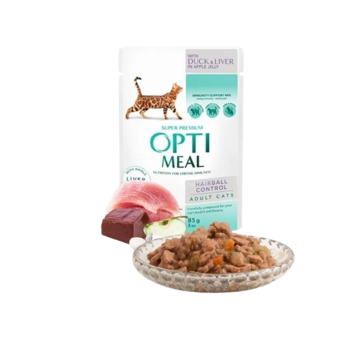 Adult & Senior Hairball Control Duck And Liver In Jelly Våtfoder Till Katt 12 x 85 g