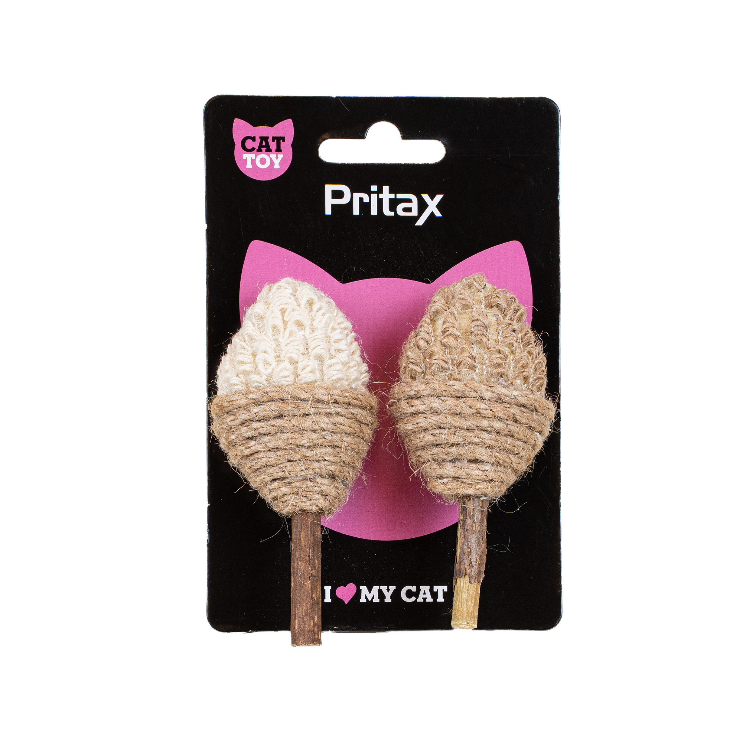 Pritax - Kattleksak Natural Beppe, 5x10x5cm, Brun - Katt - Kattleksaker - ZOO.se