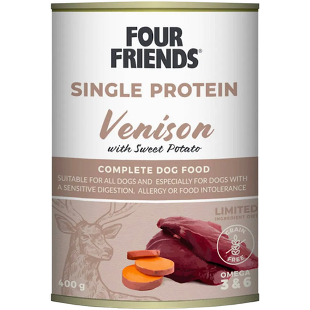 FourFriends Dog Single Protein Venison & Sweet Potato