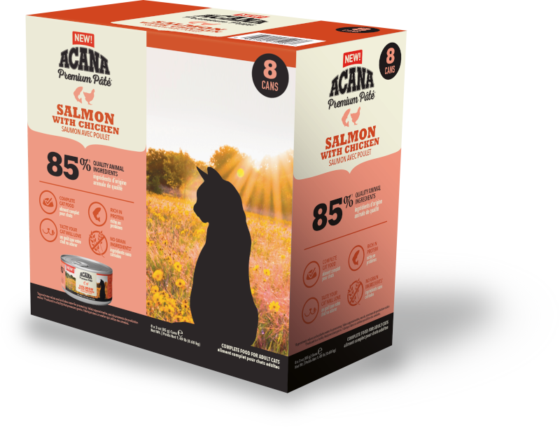 Acana - Cat Premium paté Salmon/ Chicken 85 g x 8-pack - Katt - Kattfoder & kattmat - ZOO.se